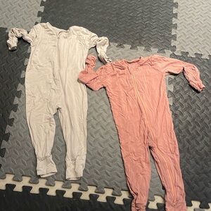 GUISBY Baby Footless Rompers, Rayon Pajamas 2 Way Zipper